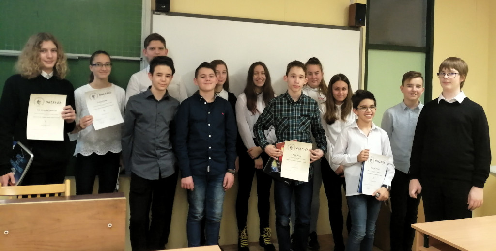 A versenyen résztvevő diákjaink